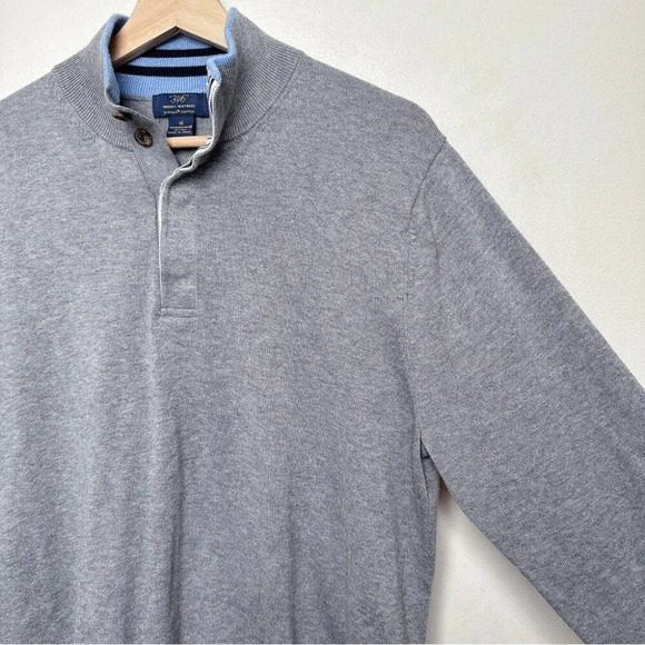 Brooks Brothers Mens Medium Supima Cotton Half Zip Sweater - Picture 4 of 13